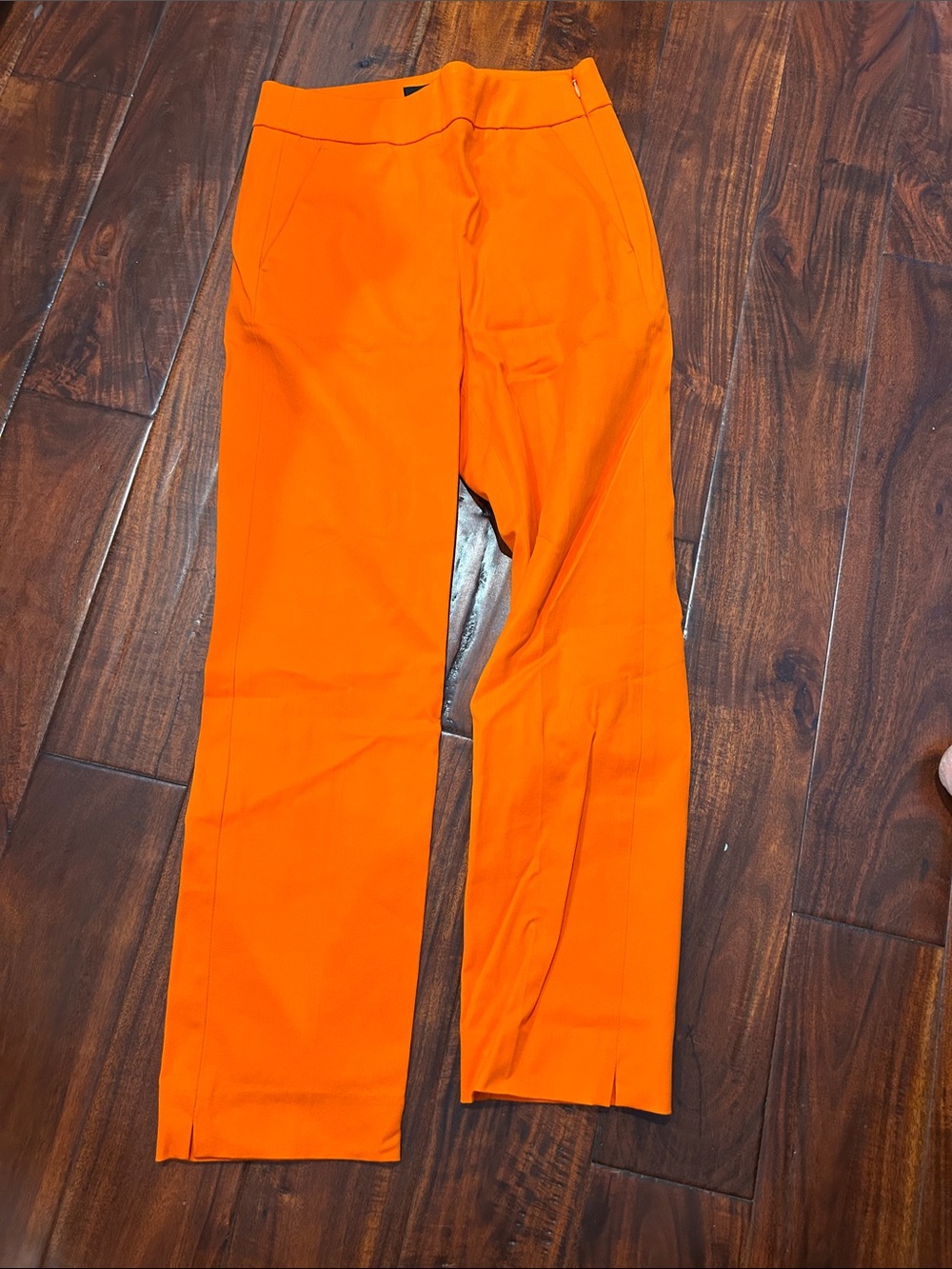 J. Crew Remi Orange Stretch Straight-Leg Pants